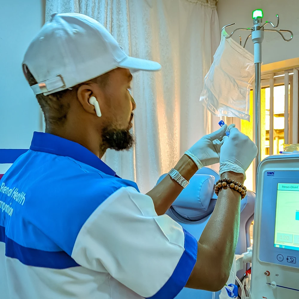 A specialist healthcare professional at work